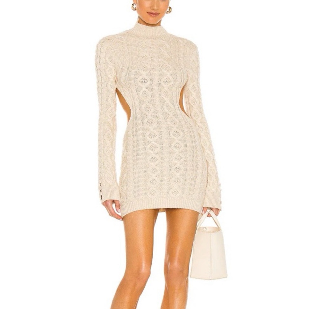 Guizio Cream Knit Dress